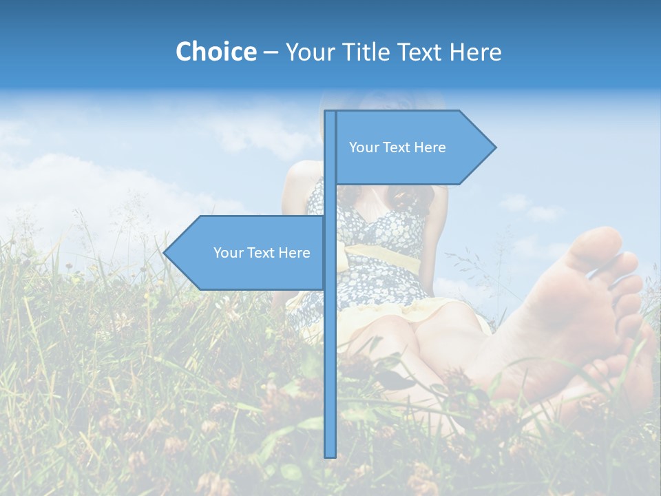 Barefoot Girl PowerPoint Template