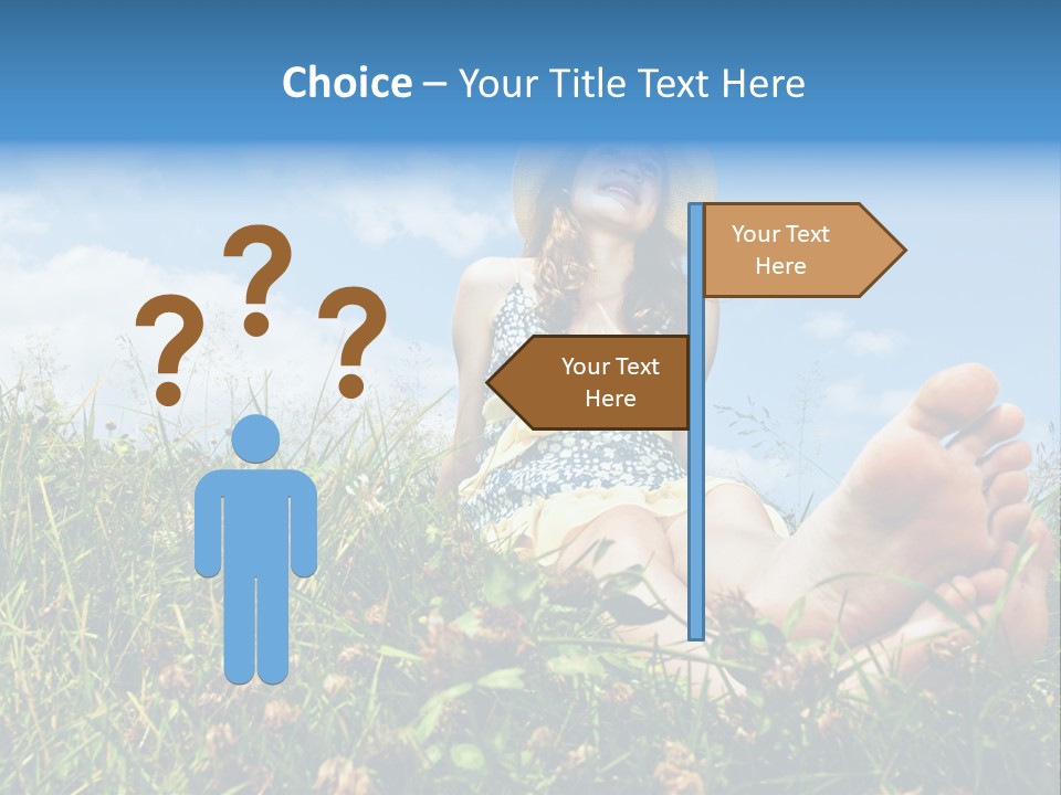 Barefoot Girl PowerPoint Template