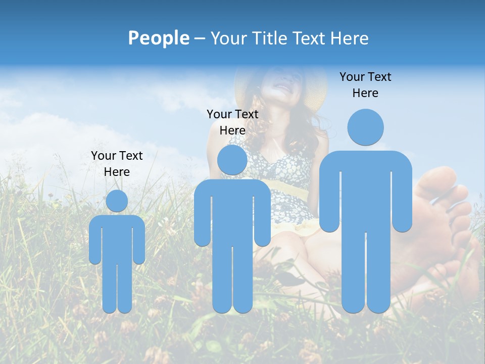 Barefoot Girl PowerPoint Template