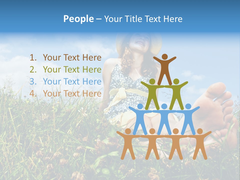 Barefoot Girl PowerPoint Template