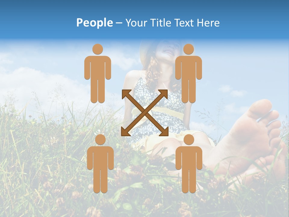 Barefoot Girl PowerPoint Template