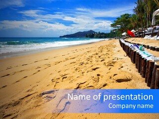 Ocean Red Vacation PowerPoint Template