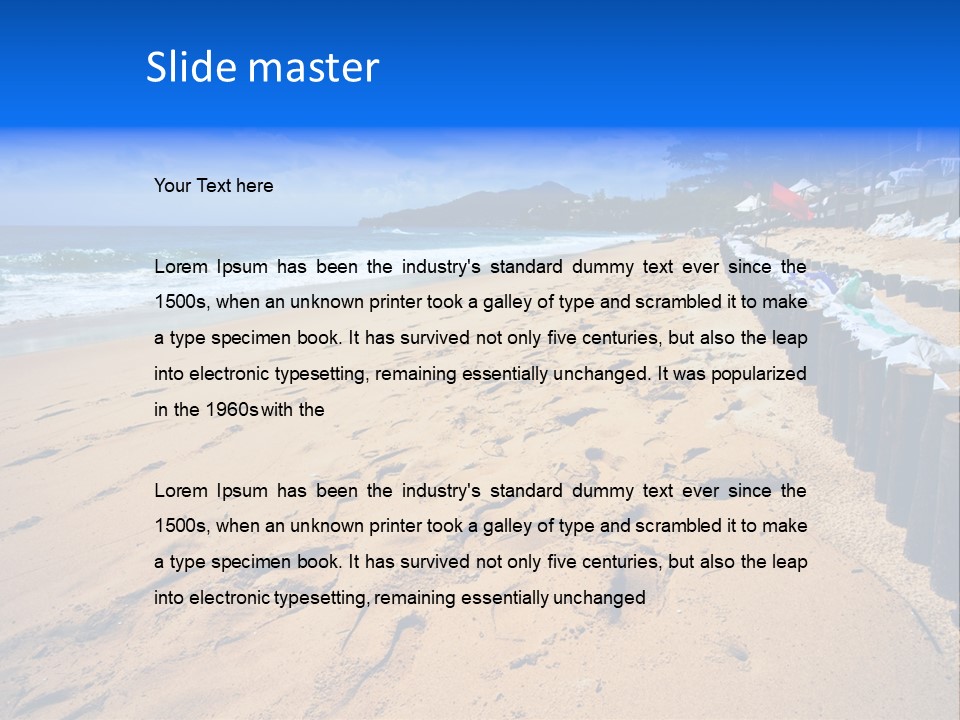 Ocean Red Vacation PowerPoint Template