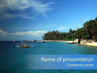 Island Ocean Beach PowerPoint Template