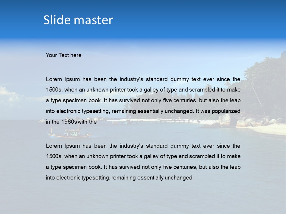 Island Ocean Beach PowerPoint Template
