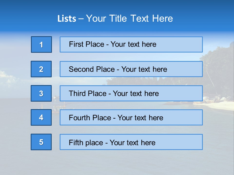 Island Ocean Beach PowerPoint Template