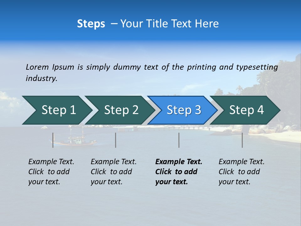 Island Ocean Beach PowerPoint Template