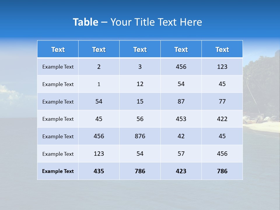 Island Ocean Beach PowerPoint Template