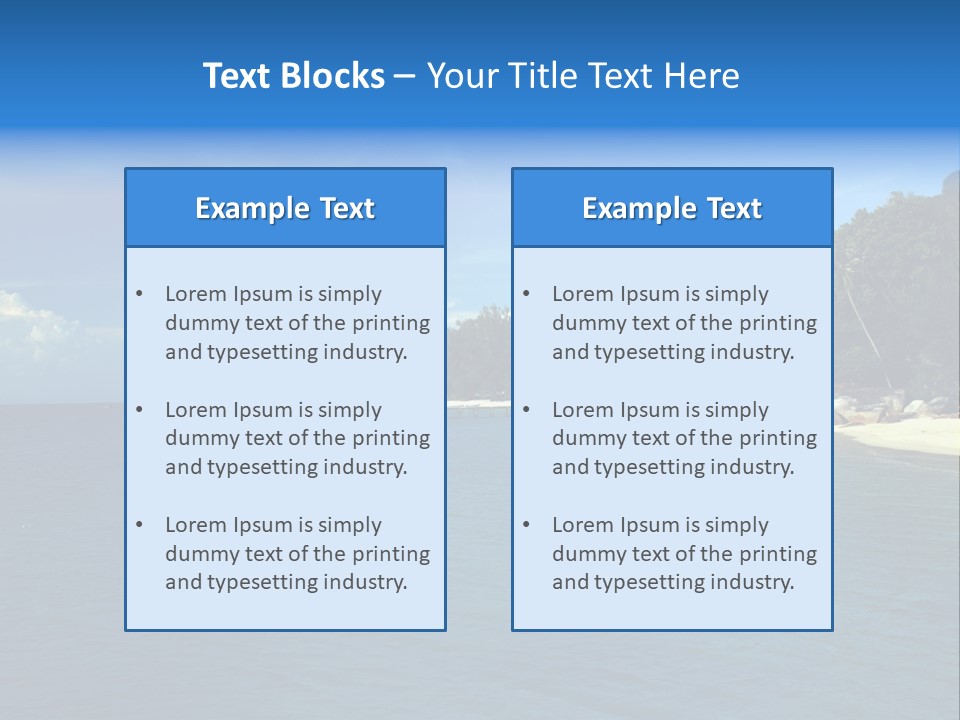 Island Ocean Beach PowerPoint Template