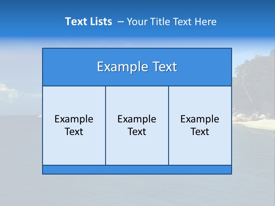 Island Ocean Beach PowerPoint Template