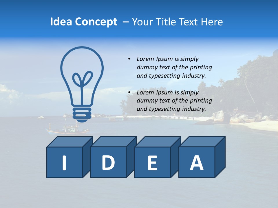 Island Ocean Beach PowerPoint Template
