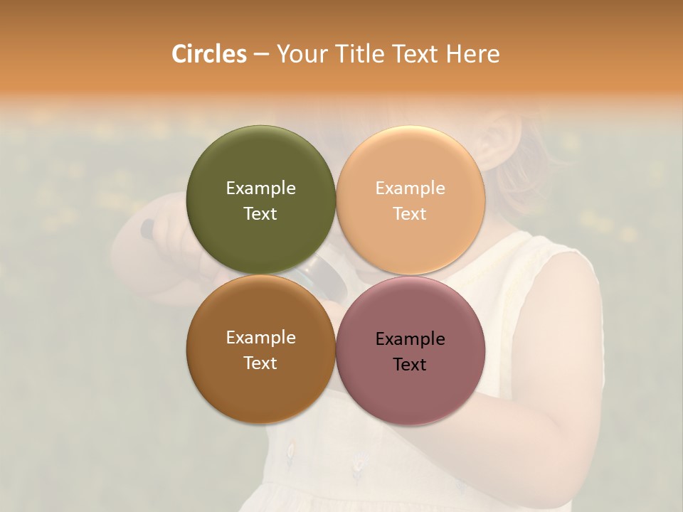 Magnifying Glass Child PowerPoint Template
