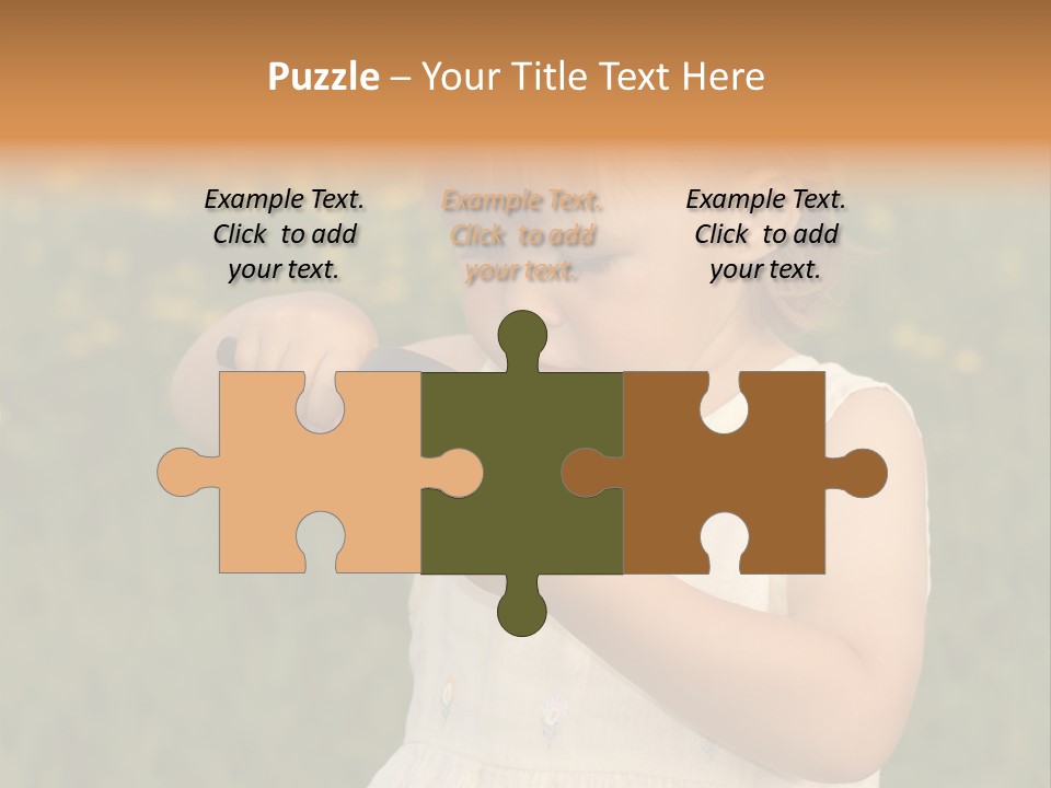 Magnifying Glass Child PowerPoint Template