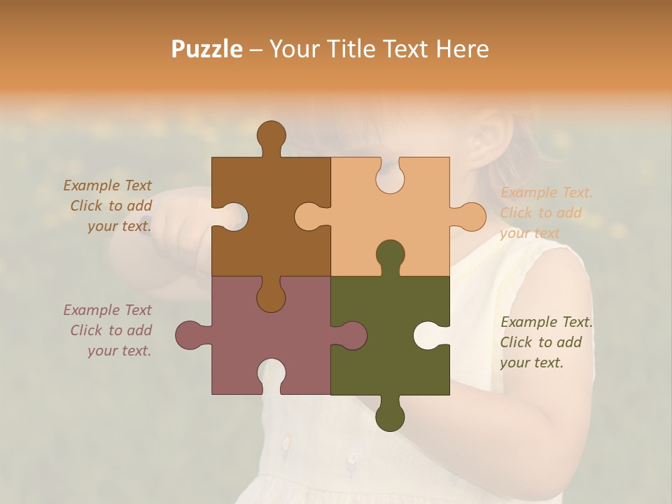Magnifying Glass Child PowerPoint Template