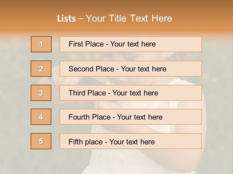 Magnifying Glass Child PowerPoint Template