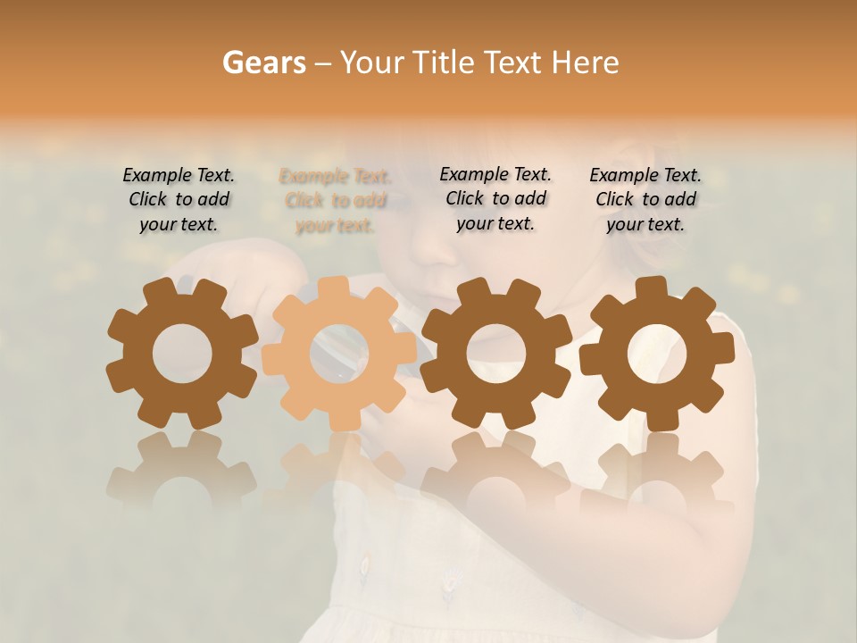 Magnifying Glass Child PowerPoint Template