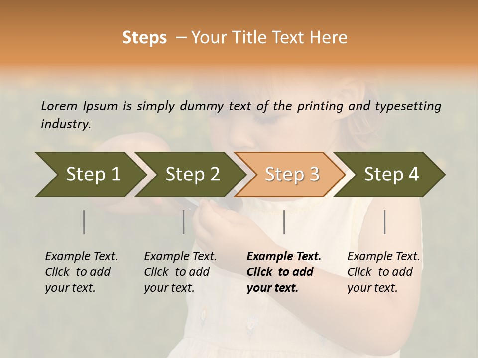 Magnifying Glass Child PowerPoint Template