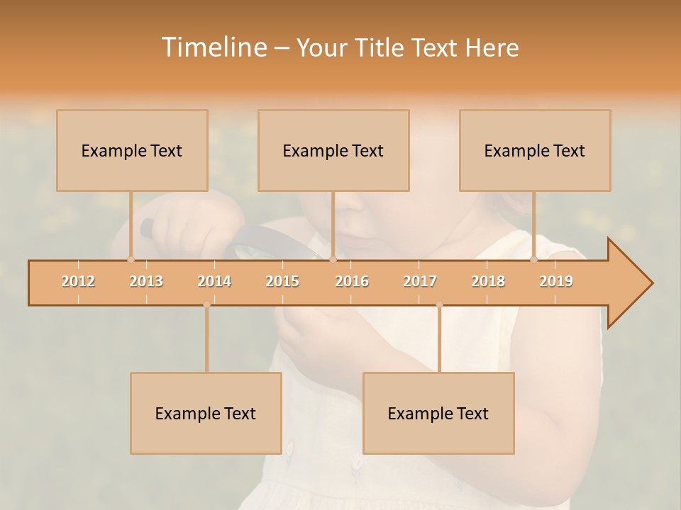 Magnifying Glass Child PowerPoint Template