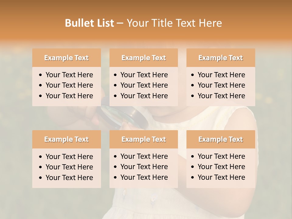 Magnifying Glass Child PowerPoint Template