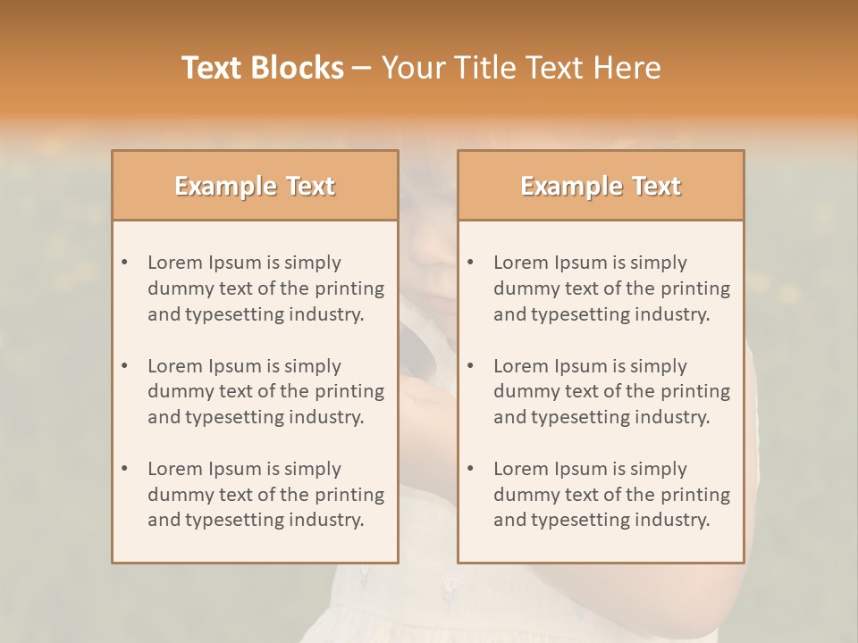 Magnifying Glass Child PowerPoint Template