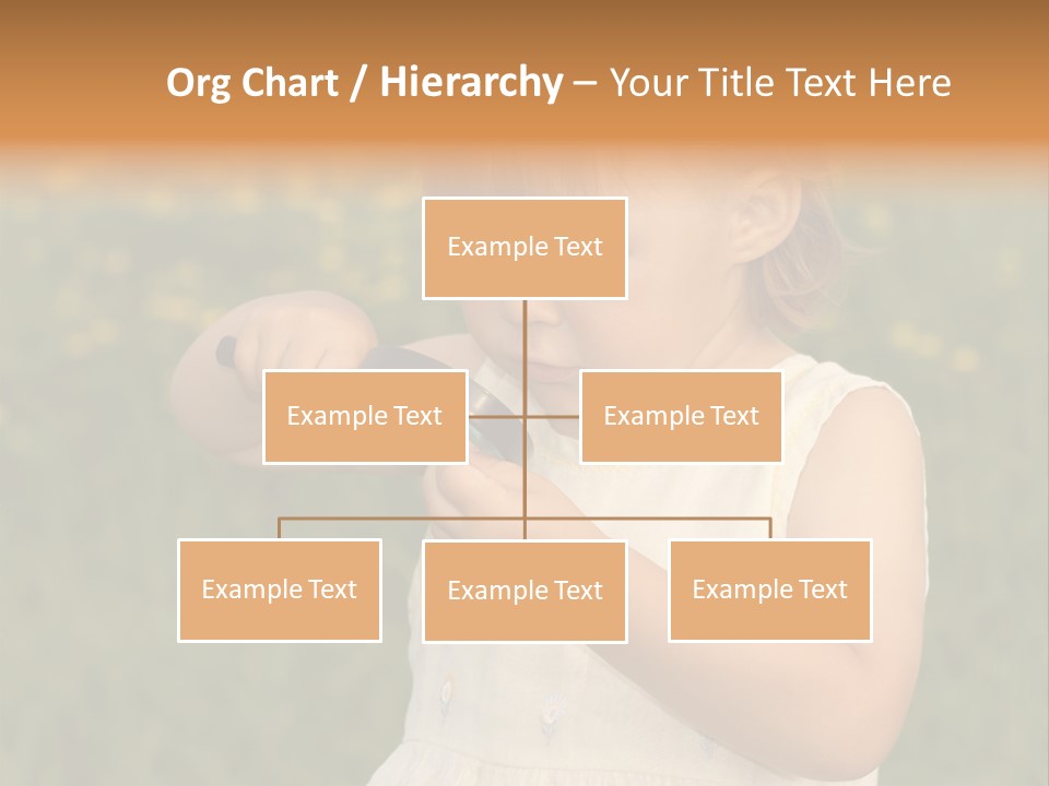 Magnifying Glass Child PowerPoint Template