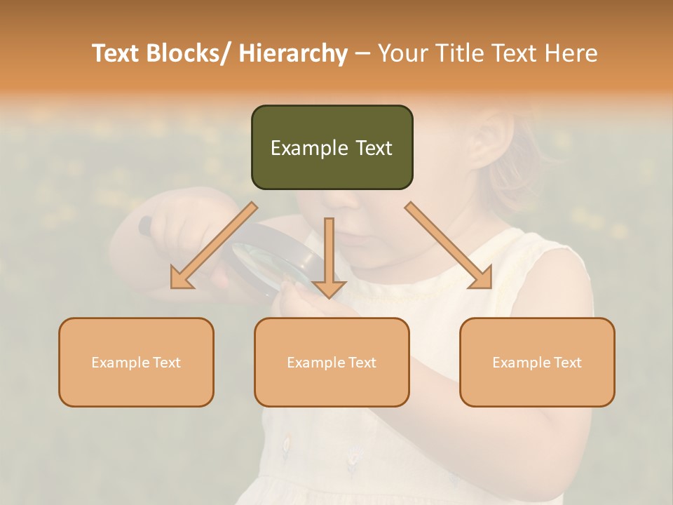 Magnifying Glass Child PowerPoint Template