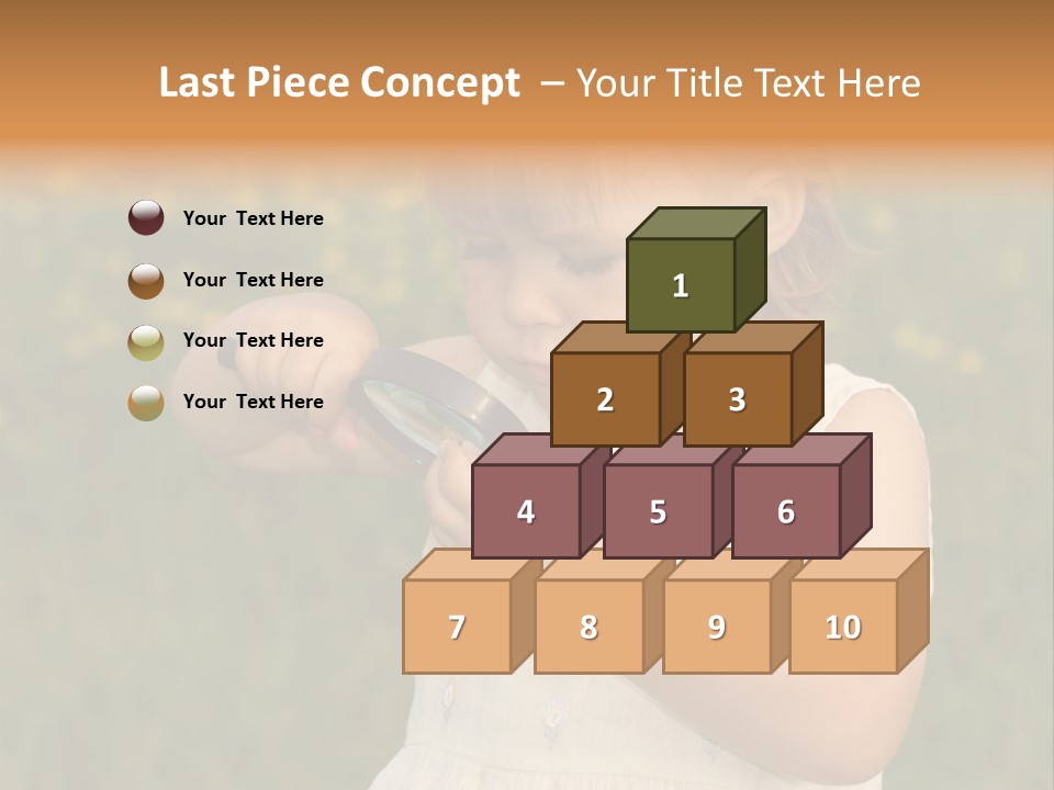 Magnifying Glass Child PowerPoint Template