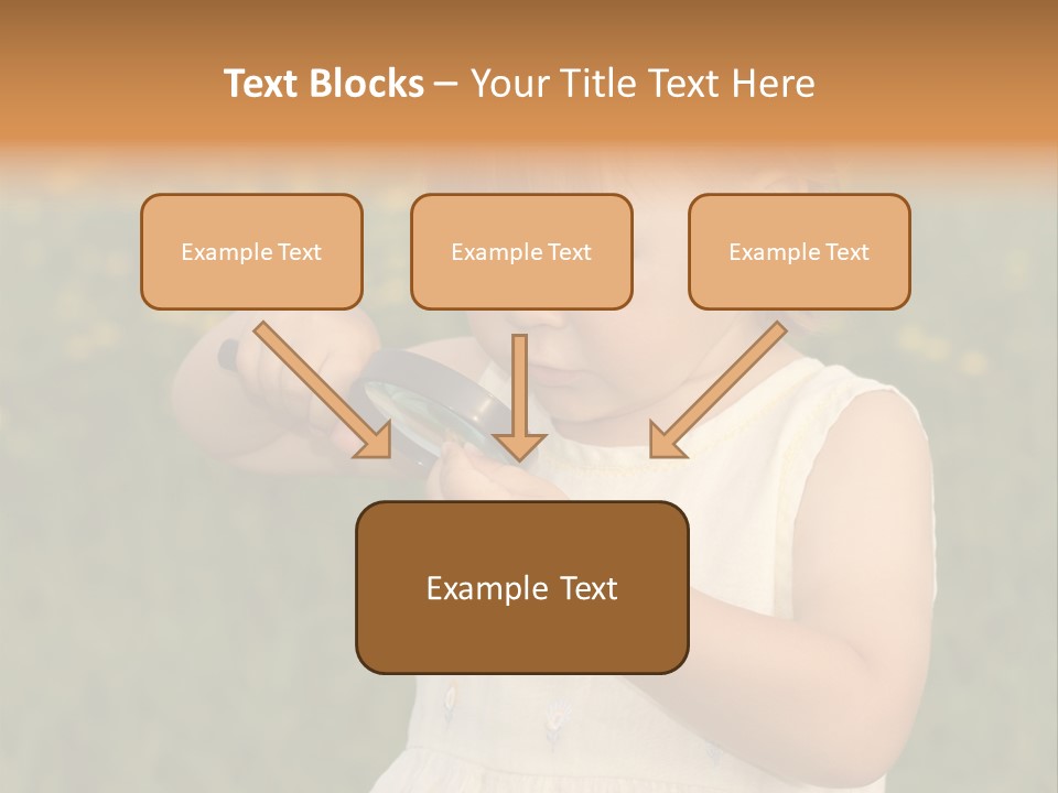 Magnifying Glass Child PowerPoint Template