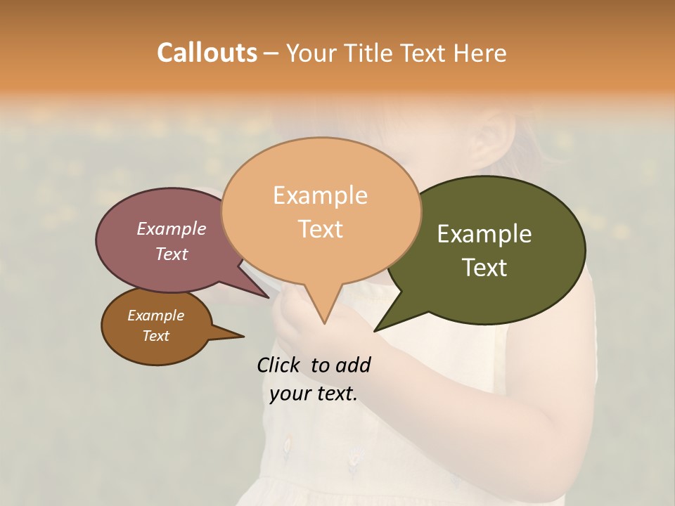 Magnifying Glass Child PowerPoint Template