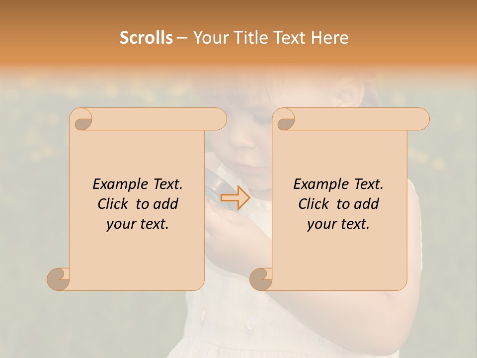 Magnifying Glass Child PowerPoint Template