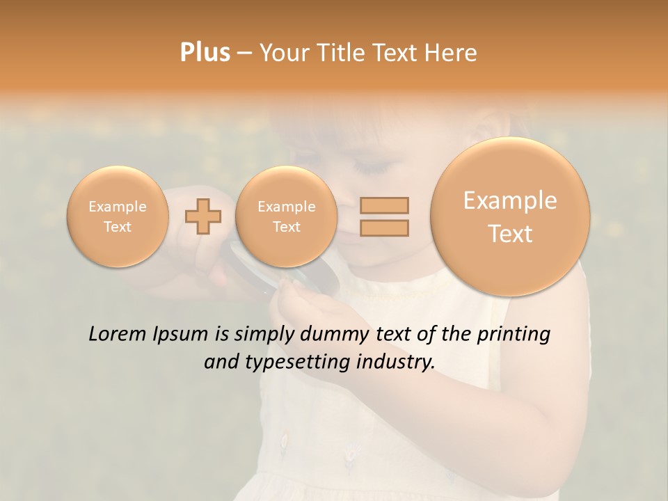 Magnifying Glass Child PowerPoint Template