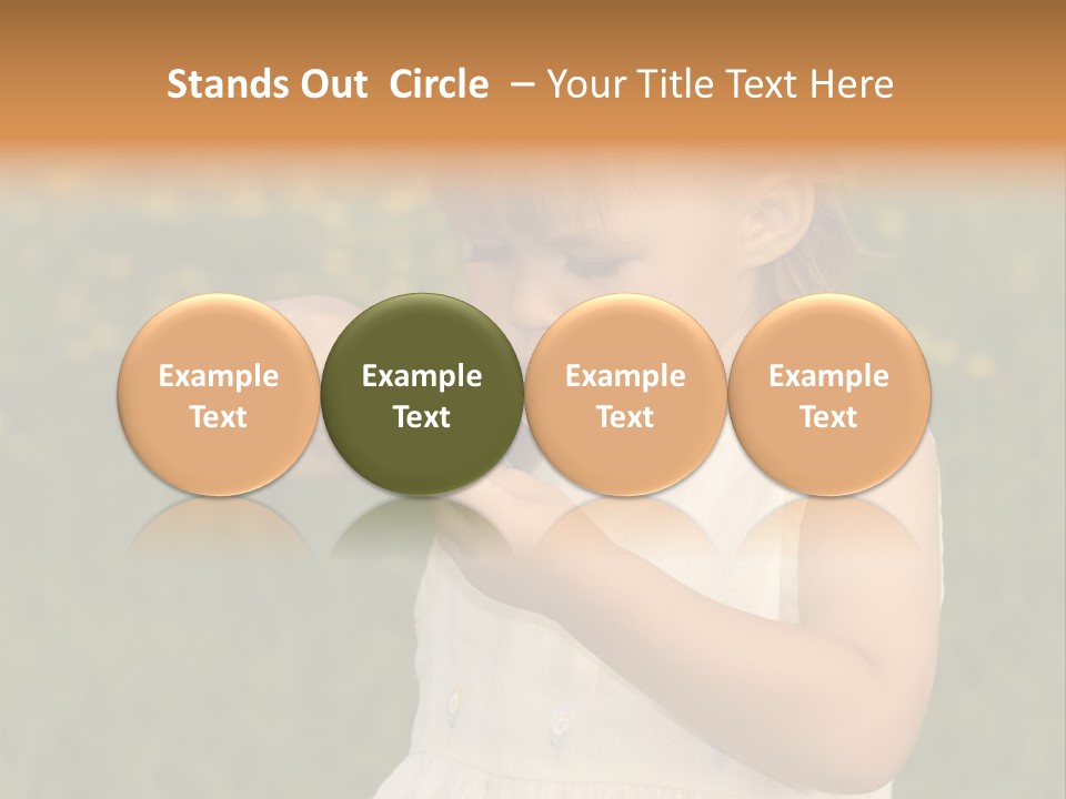 Magnifying Glass Child PowerPoint Template