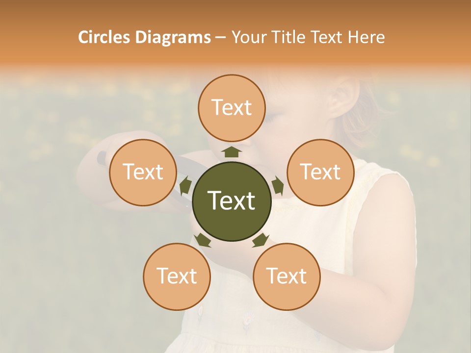 Magnifying Glass Child PowerPoint Template
