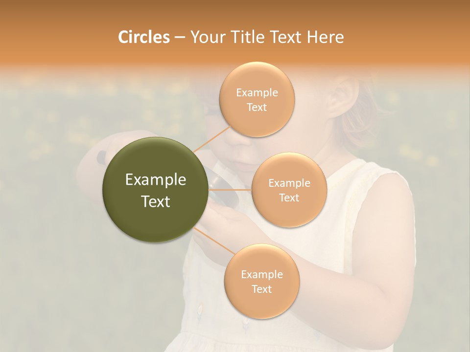 Magnifying Glass Child PowerPoint Template