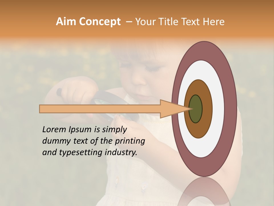 Magnifying Glass Child PowerPoint Template