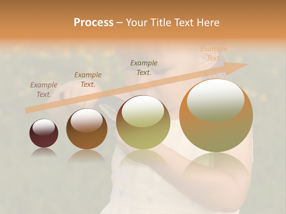 Magnifying Glass Child PowerPoint Template