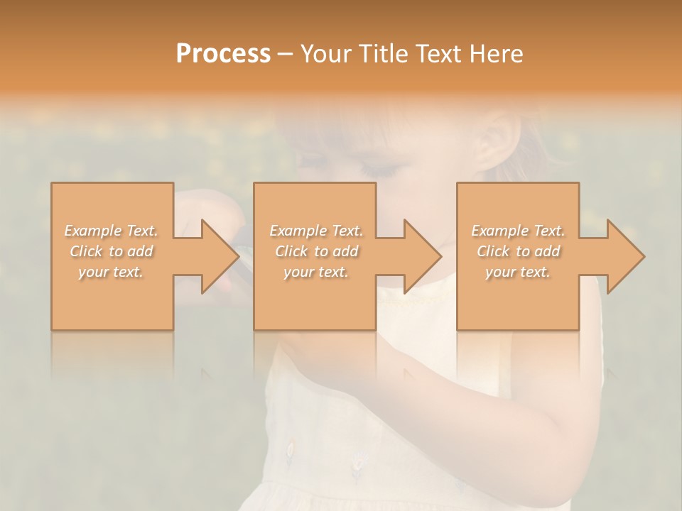 Magnifying Glass Child PowerPoint Template
