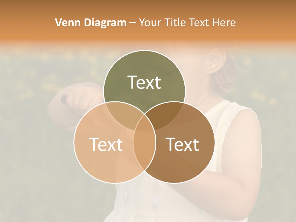 Magnifying Glass Child PowerPoint Template