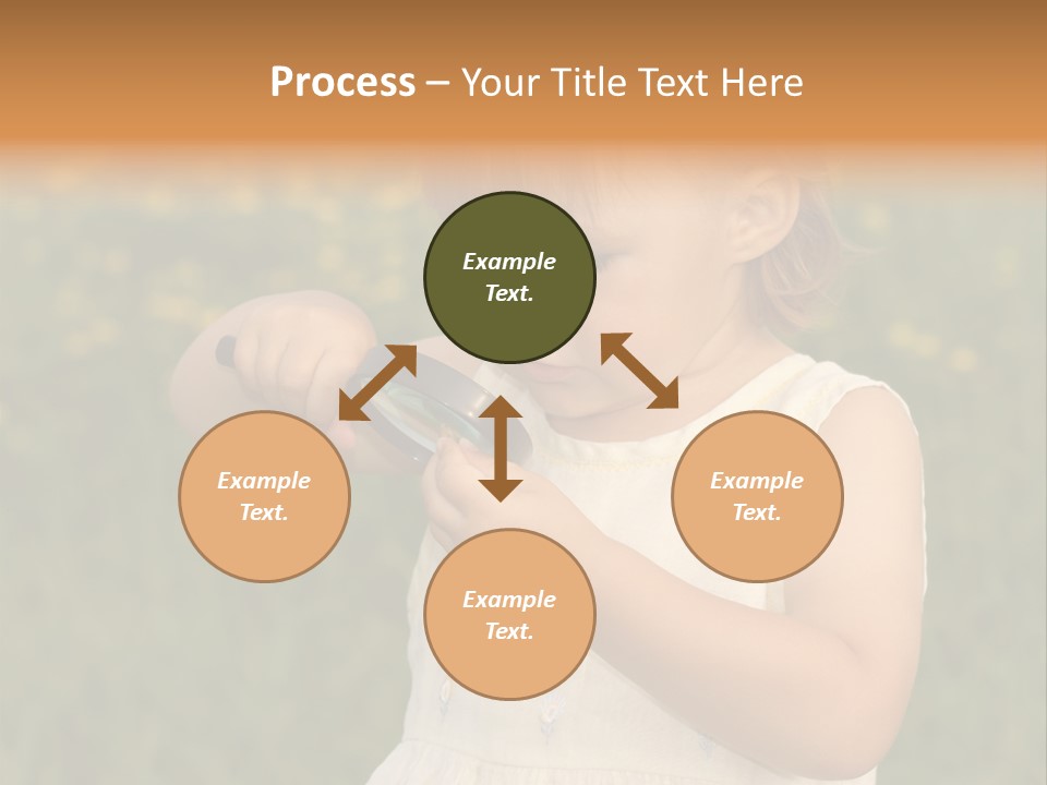 Magnifying Glass Child PowerPoint Template