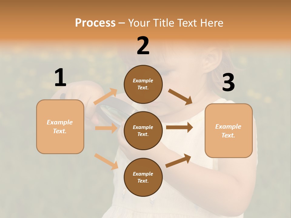 Magnifying Glass Child PowerPoint Template