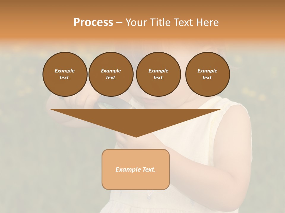 Magnifying Glass Child PowerPoint Template