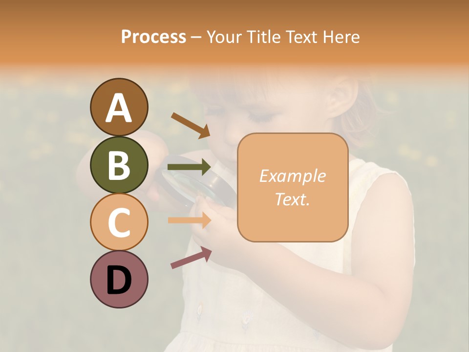 Magnifying Glass Child PowerPoint Template