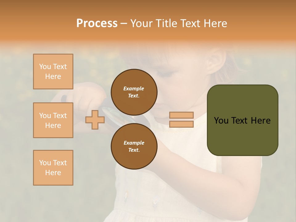 Magnifying Glass Child PowerPoint Template
