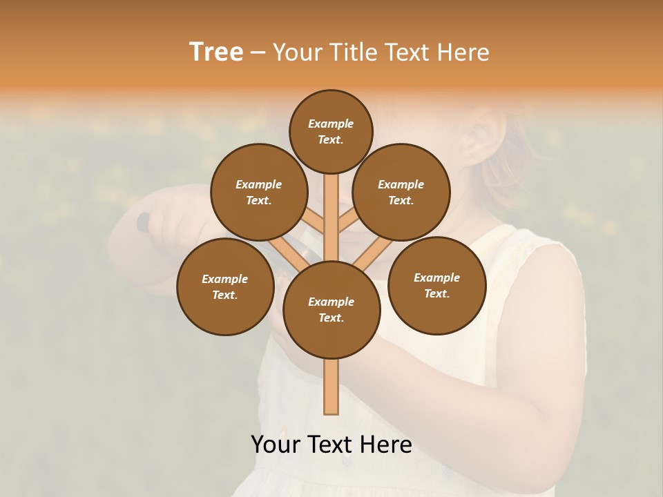 Magnifying Glass Child PowerPoint Template