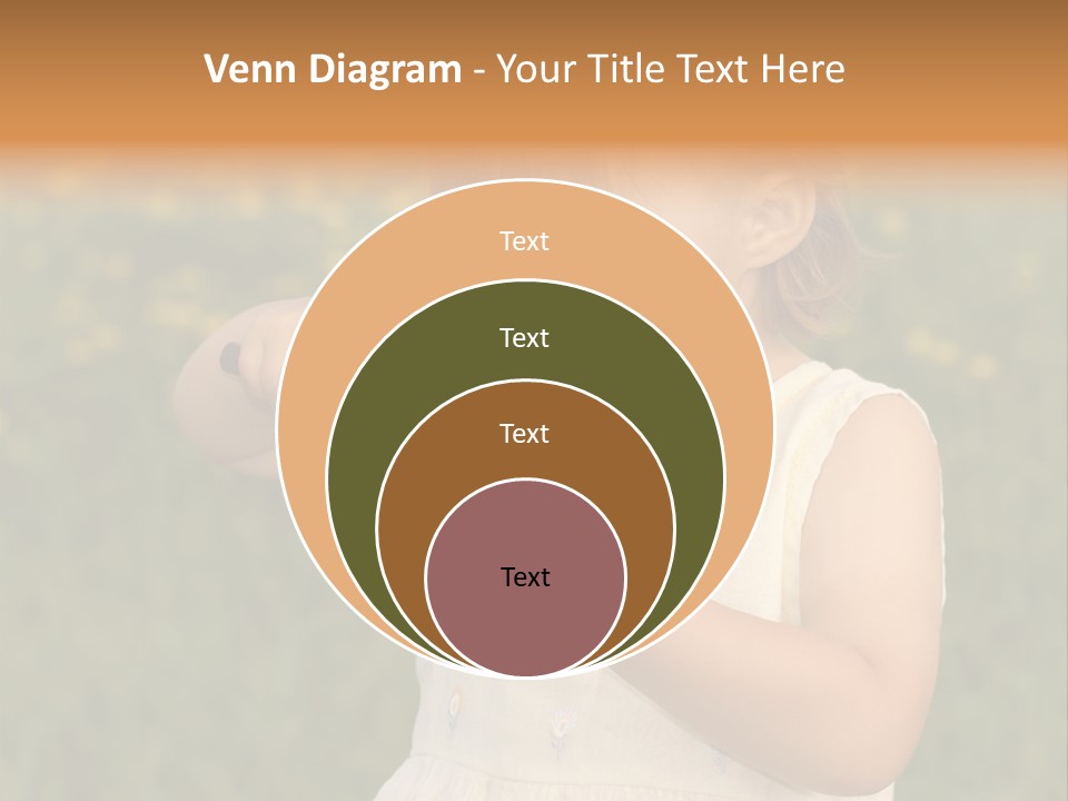 Magnifying Glass Child PowerPoint Template