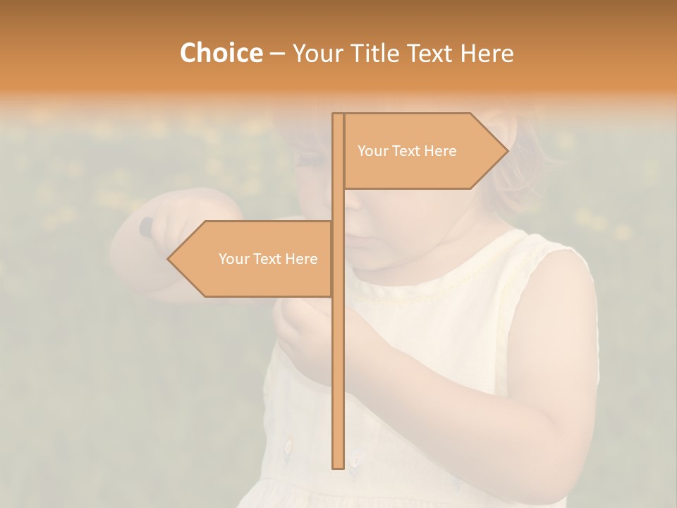Magnifying Glass Child PowerPoint Template