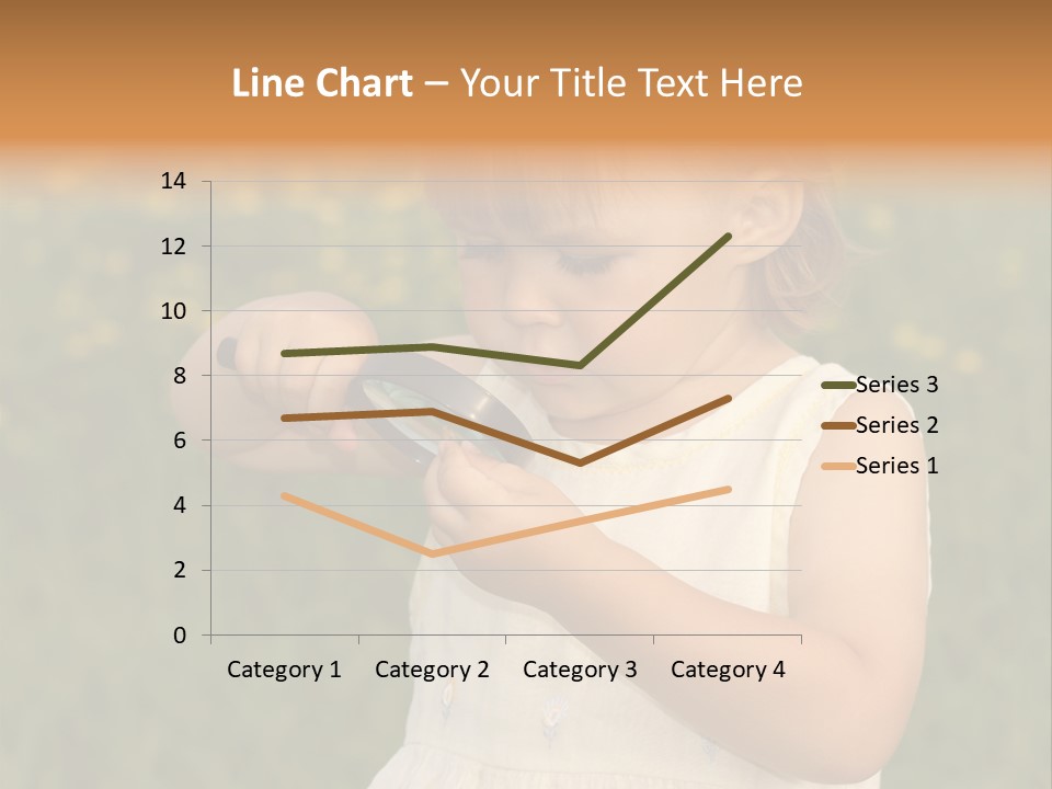 Magnifying Glass Child PowerPoint Template