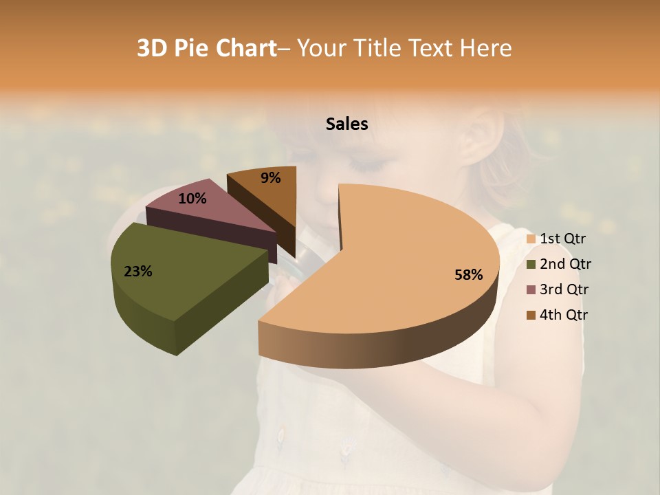 Magnifying Glass Child PowerPoint Template