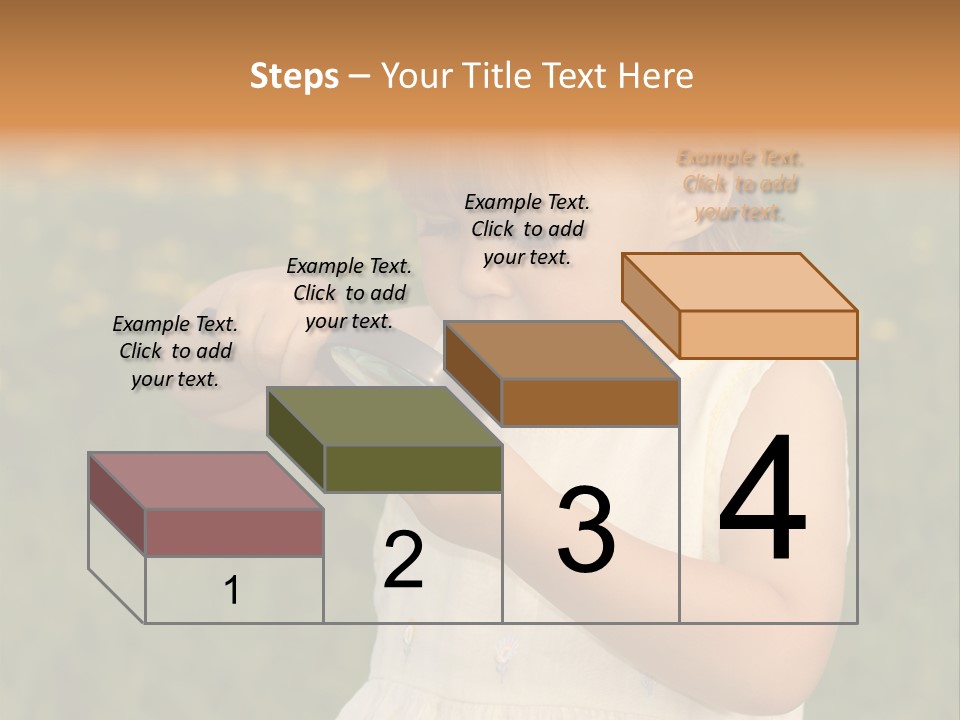Magnifying Glass Child PowerPoint Template