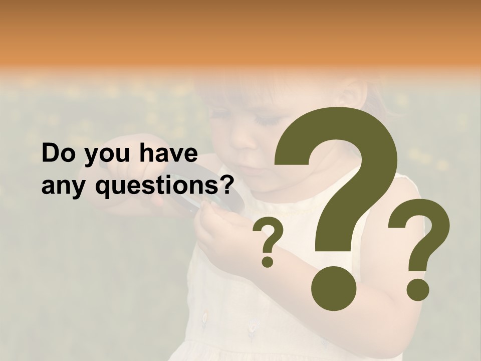 Magnifying Glass Child PowerPoint Template